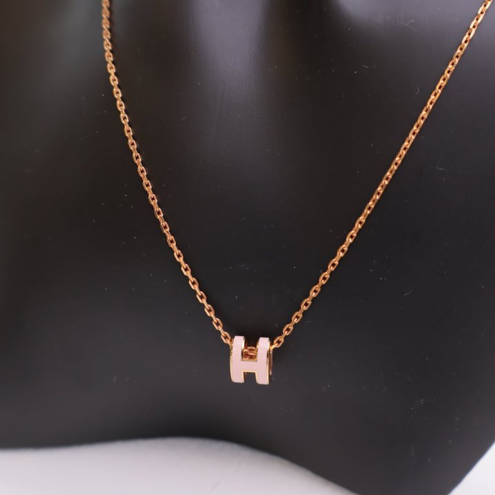 ★Hermes★(W) Mini Pop H Pendant★Rose Gold & Marron Glac Mini Pop H pendant | Hermès USA
