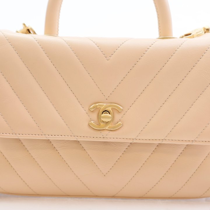 Chanel coco handle beige sale