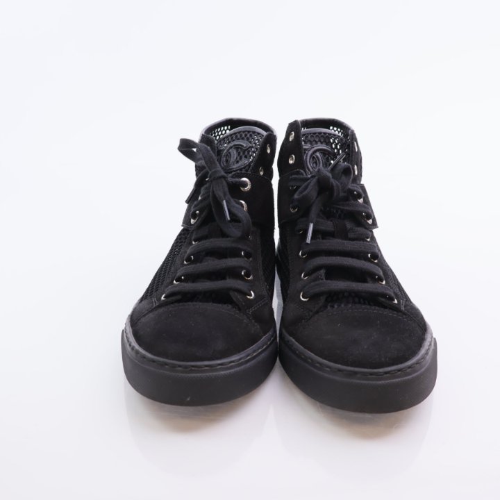 未使用☆CHANEL☆綺麗☆37ハーフ☆11.4高さ Chanel Mesh Sneakers Sz 37 - Luxe Du Jour