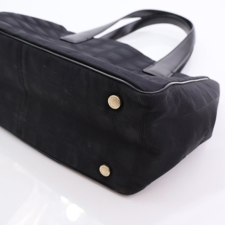 Buy Chanel Black Nylon Logo Tote Bag W/ Pouch