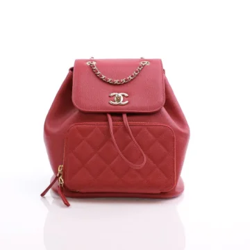Chanel Business Affinity Backpack Red Caviar
