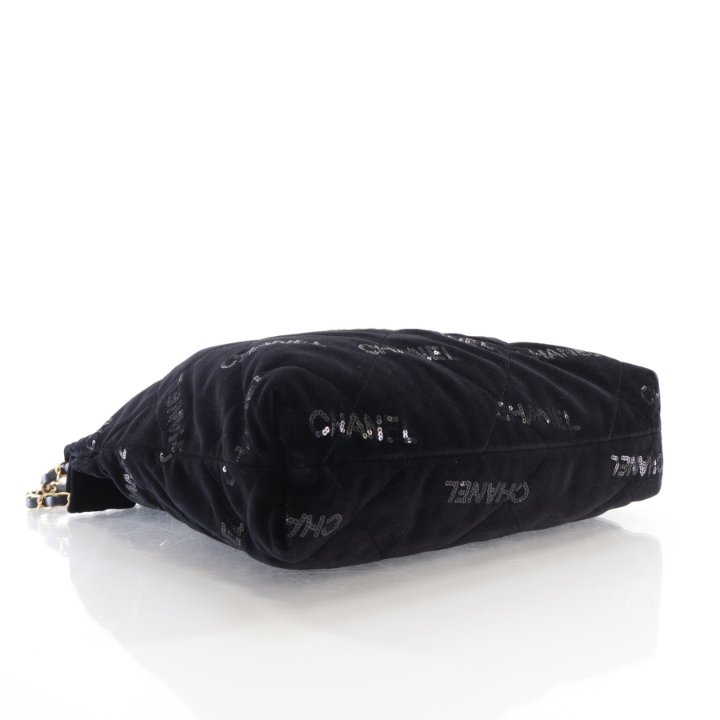 Chanel 22 Hobo Small Black Velvet - Luxe Du Jour