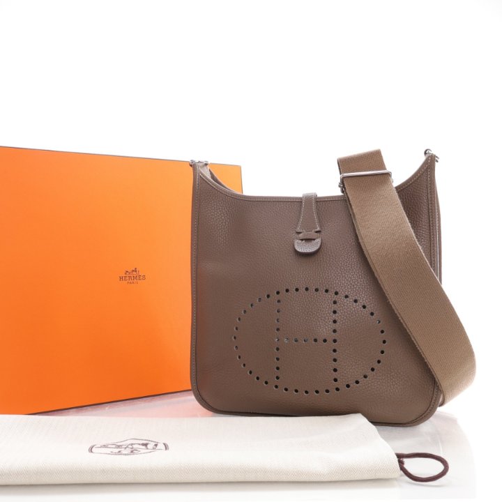 Hermes Evelyne PM Etoupe Clemence Luxe Du Jour