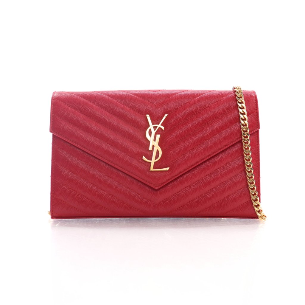 VIP【送料関税込】Saint Laurent CASSANDRE WALLET ON CHAIN Saint Laurent (YSL) Cassandre Wallet On Chain (WOC) - Luxe