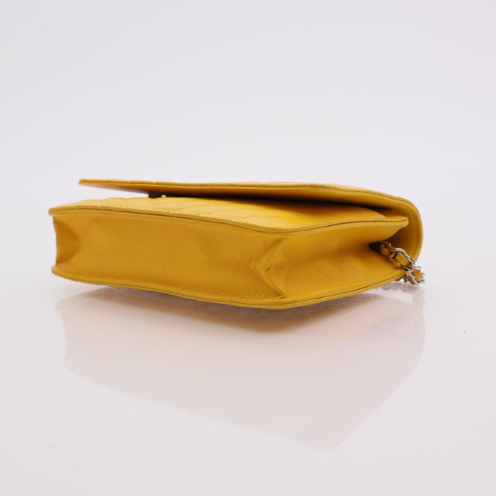 Chanel Wallet On Chain (WOC) Yellow Caviar - Luxe Du Jour
