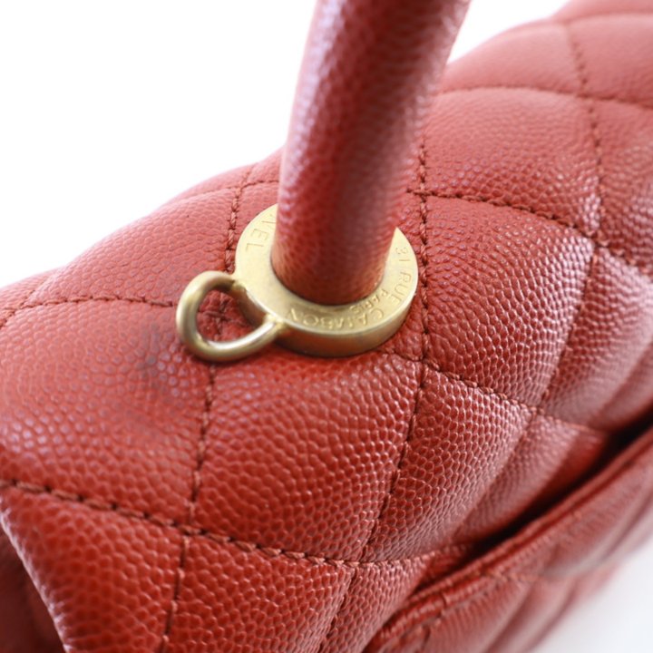 Chanel Coco Handle Small Red Caviar - Luxe Du Jour