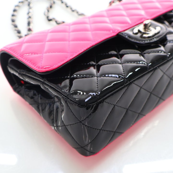 Chanel Classic Flap Medium Bicolor Patent - Luxe Du Jour