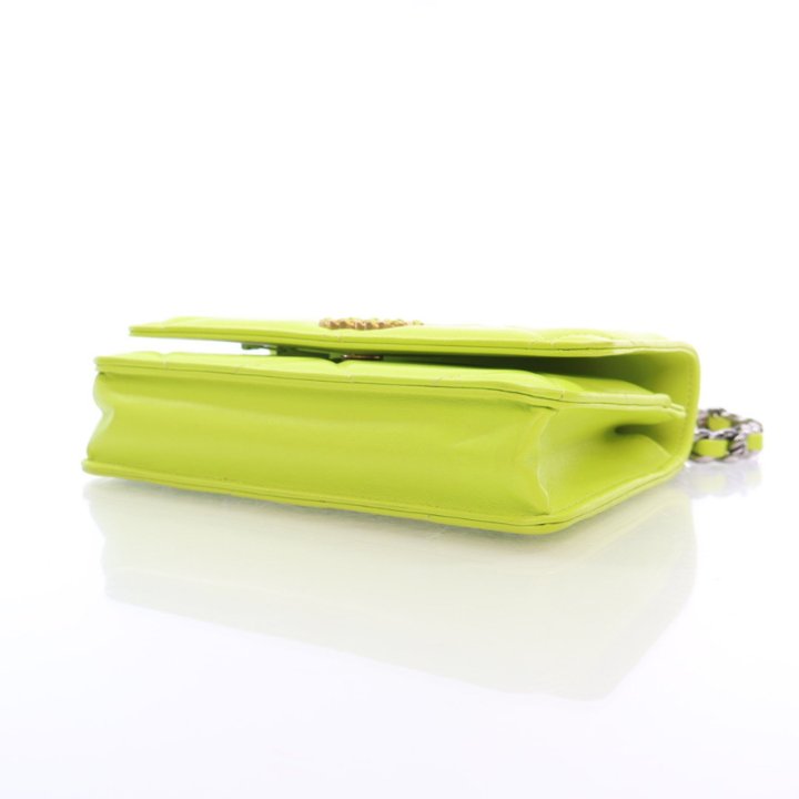 Chanel 19 Wallet On Chain (WOC) Neon Green - Luxe Du Jour