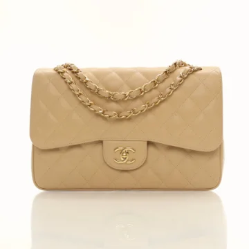 Chanel Jumbo Beige Caviar Classic Double Flap Bag