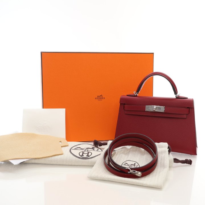 Hermes Rouge Grenat Epsom Mini Kelly 20 Luxe Du Jour
