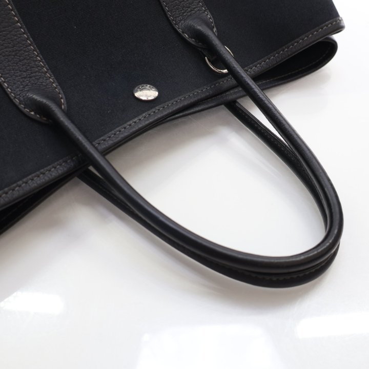 Hermes Garden Party TPM Black Canvas - Luxe Du Jour