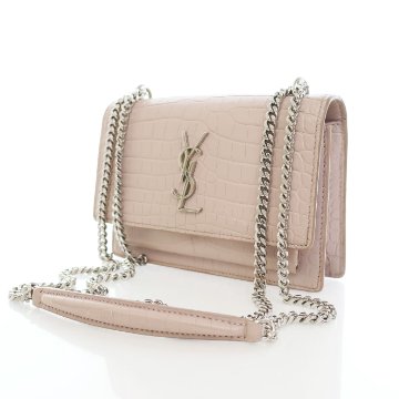 sunset monogram ysl small calf leather wallet on chain