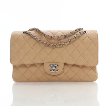 Chanel Medium Beige Caviar Classic Double Flap Bag
