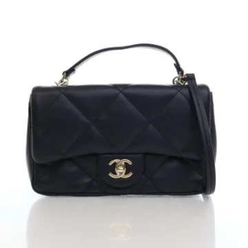 Chanel Easy Carry Flap Blue Lambskin
