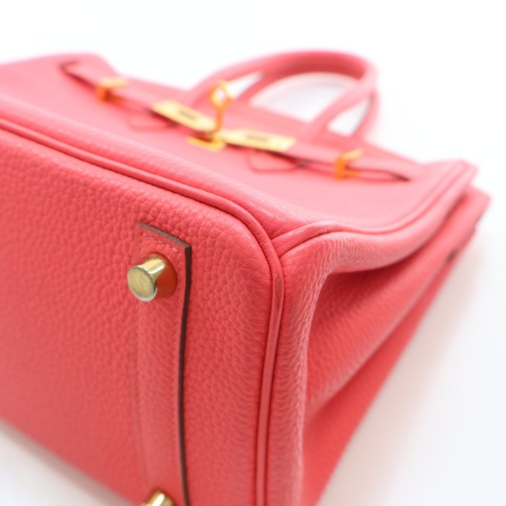 Hermes Rose Lipstick Togo Birkin 25 Luxe Du Jour