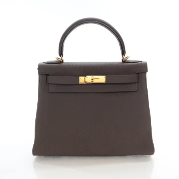 Hermes Kelly 28 Gris Etain Togo