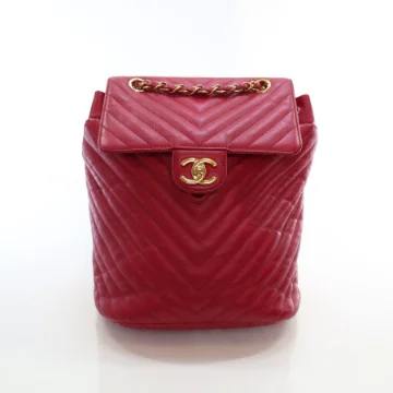 Chanel Chevron Urban Spirit Backpack Burgundy Small