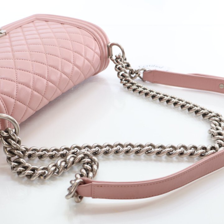 Chanel Boy Bag Old Medium Pink Calfskin - Luxe Du Jour