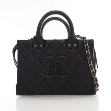 Chanel 22B Studded Vanity Black Calfskin
