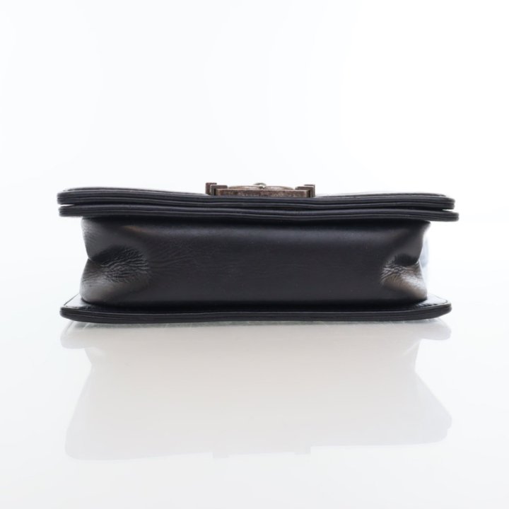Chanel Small Black Calfskin Double Stitch Boy Bag - Luxe Du Jour