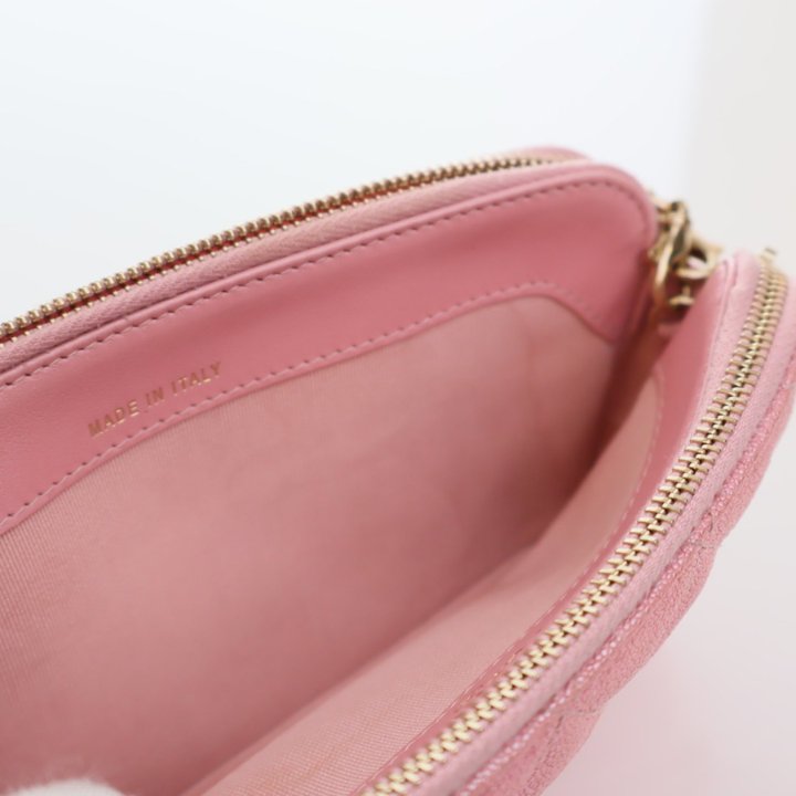 Chanel Double Zip Wallet On Chain (WOC) Pink Caviar - Luxe