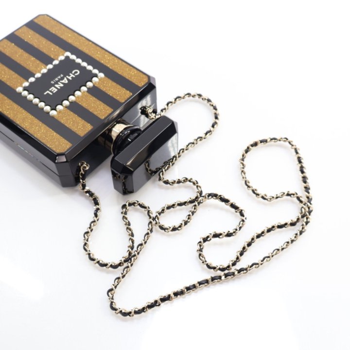Chanel Perfume Minaudiere Bag Black Plexi - Luxe Bag Rental