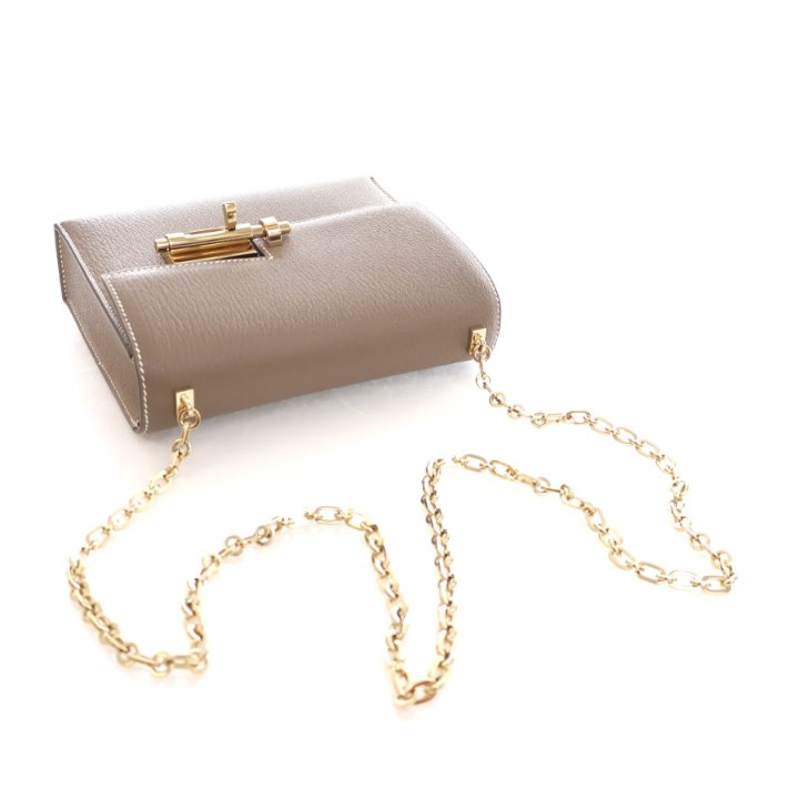 Hermes Verrou Chain Mini ヴェルー ミニ STAMP C【新品同様】 Hermes Verrou Chain Mini Etoupe - Luxe Du Jour