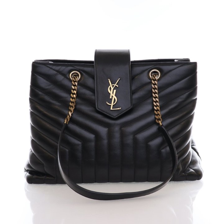 【関税&送料込】Saint Laurent Black Leather Large Lou Lou Sh LOULOU large in MATELASSÉ lambskin | Saint Laurent | YSL US