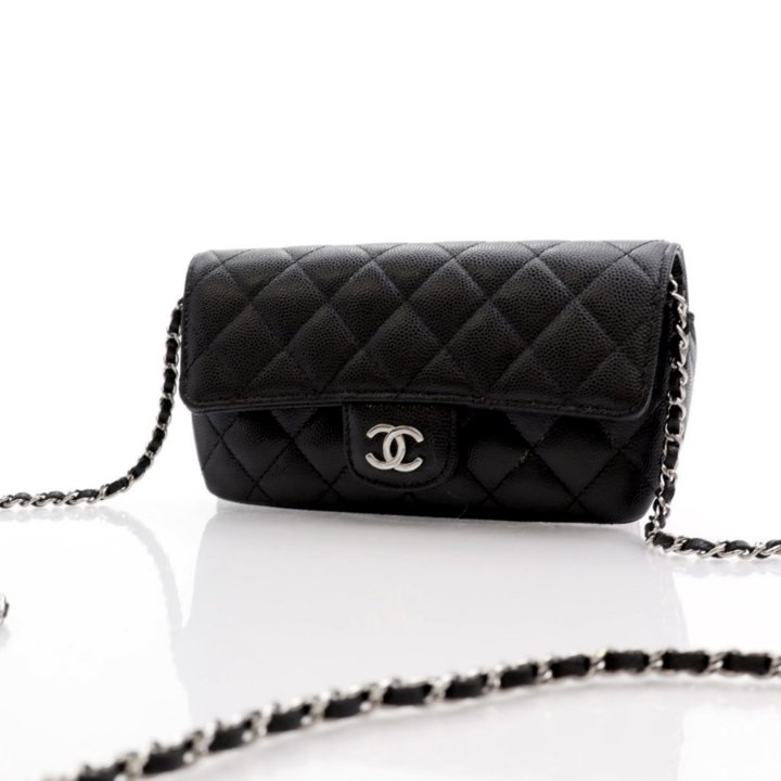 Chanel Sunglasses Case With Chain Black Caviar - Luxe Du Jour