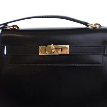 Hermes Vintage Mini Kelly 20 Black Box - Luxe Du Jour