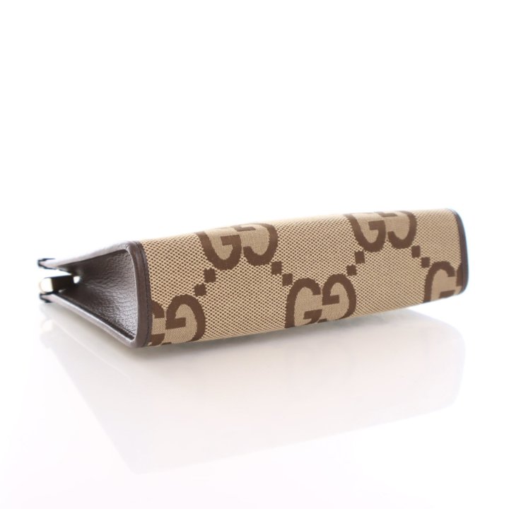 ポーチ GUCCI Card Decks & Leather Pouch GG zip card case with GG detail in beige and ebony Supreme