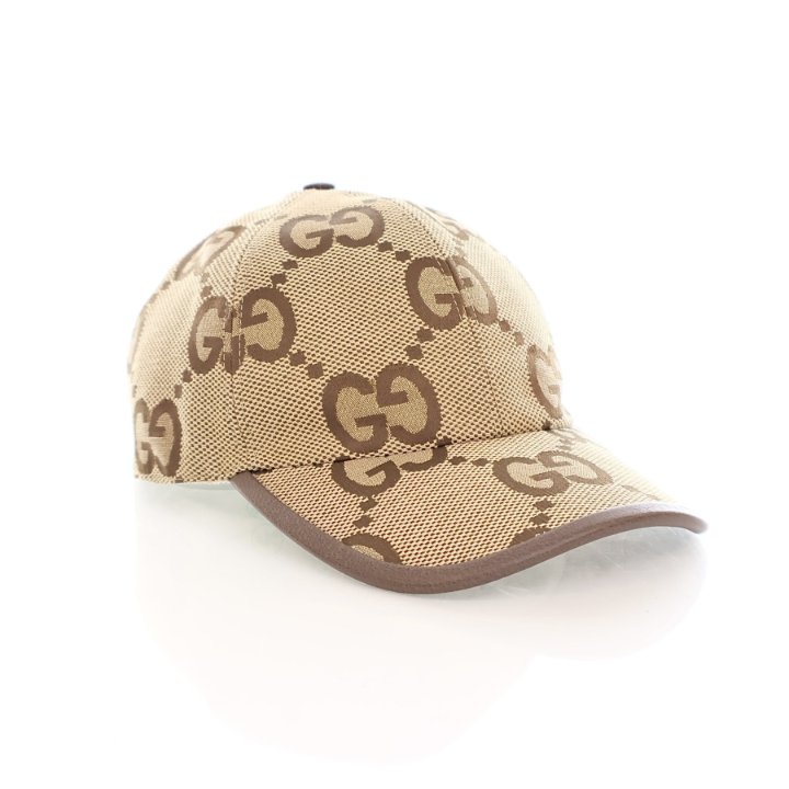 【 クール・M 】GUCCI GGパターン ベージュキャップ L 59cm Gucci Jumbo GG Canvas Baseball Hat - Luxe Du Jour