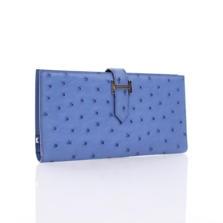 HERMES∽Bearn wallet ベアン ウオレット Bleu Indigo∽パリ速達 Bearn wallet | Hermès USA