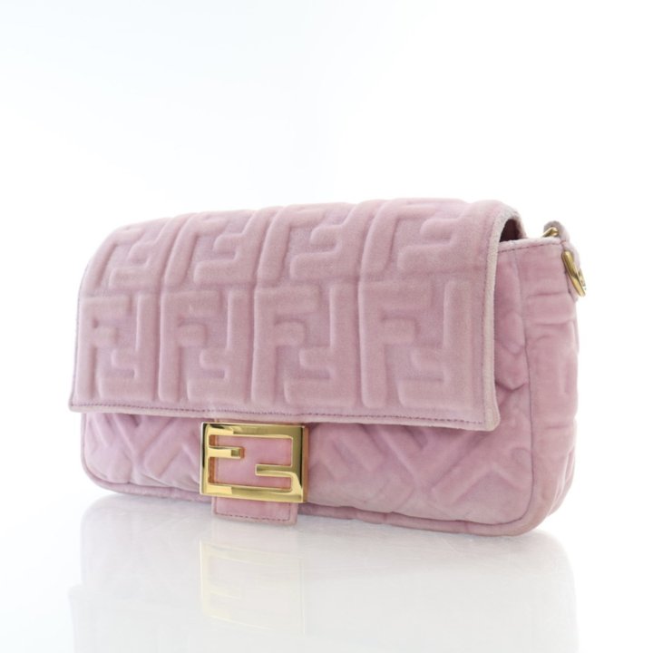 【送料&関税込】Fendi Velvet Handbag Baguette velvet handbag Fendi Blue in Velvet - 45853179