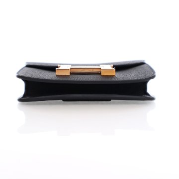 Hermes Constance Slim Wallet Black Epsom - Luxe Du Jour