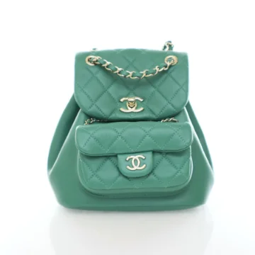 Chanel Duma Backpack Small Green Calfskin