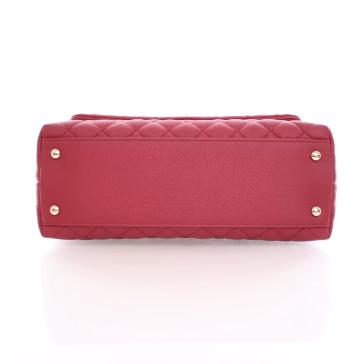 Chanel Coco Handle Medium Red Caviar - Luxe Du Jour