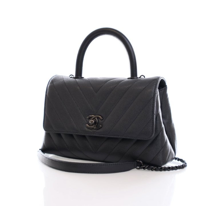 Chanel Coco Handle Small Black Caviar - Luxe Du Jour