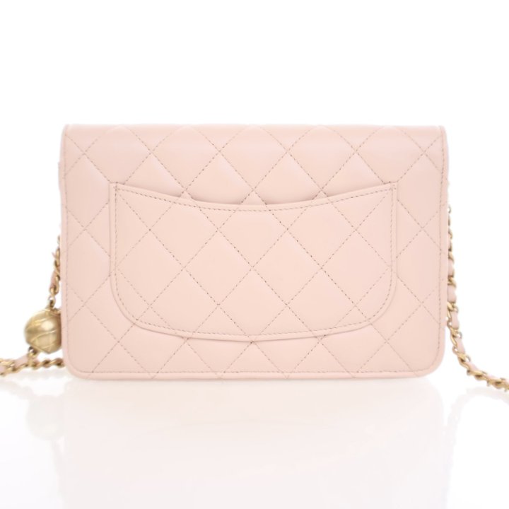 Chanel Pearl Crush Wallet On Chain (WOC) Pink Lambskin - Luxe Du Jour