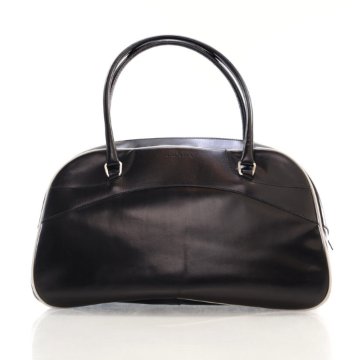 【関税&送料込】Prada Bowling Bag In Grainy Leather Prada Leather Travel Bag