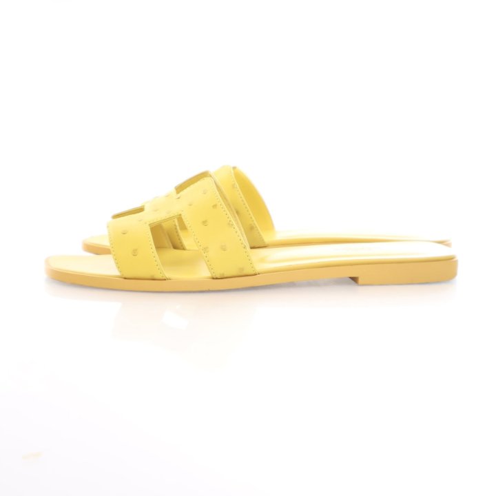 HERMES オアジス　イエロー Hermes Oran Sandals Sz 39.5 - Luxe Du Jour