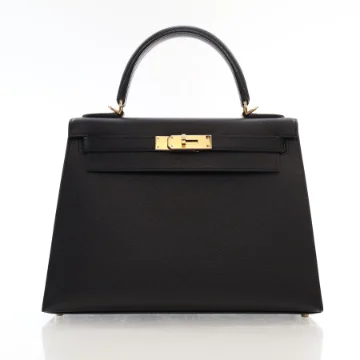 Hermes Noir Epsom Kelly 28