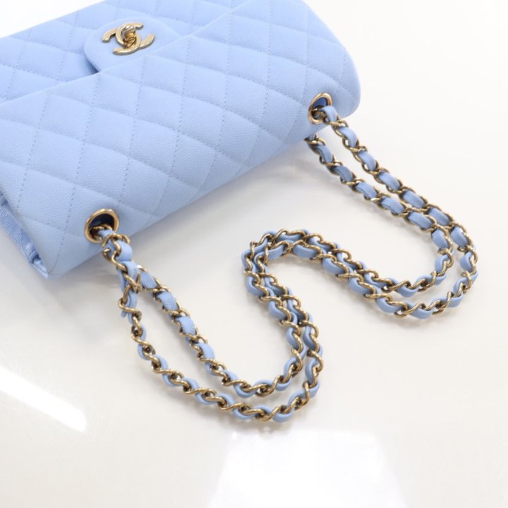 【ヴィンテージ】Rank:S☆Chanel Blue Series23 Coco Small Bag Chanel 23P Classic Flap Small Blue Caviar - Luxe Du Jour