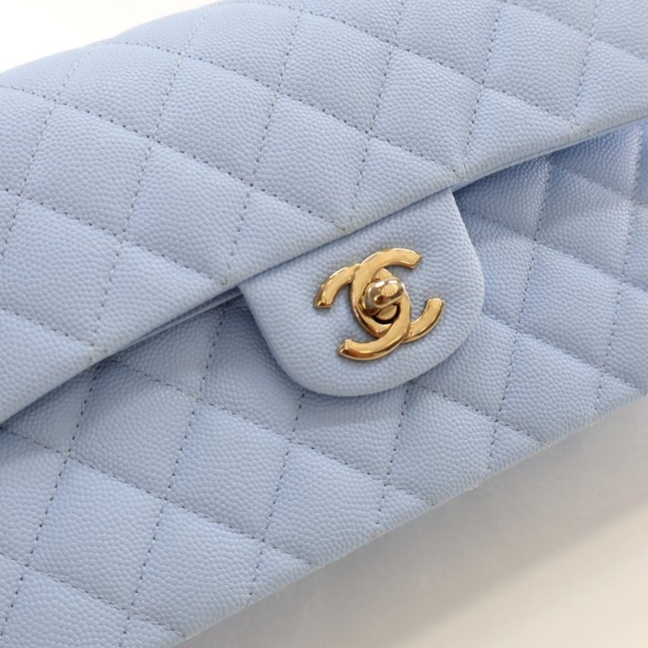 Chanel 23P Classic Flap Small Blue Caviar - Luxe Du Jour