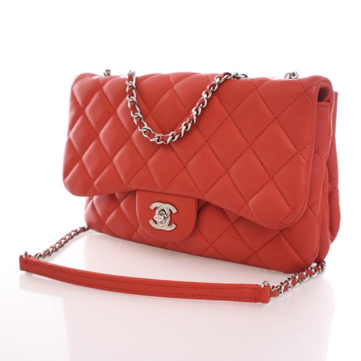 【ヴィンテージ】Rank:S☆Chanel Red Grey Series23 Flap バック Chanel Seasonal Flap Two-Tone Quilted Lambskin Bag - Series 23