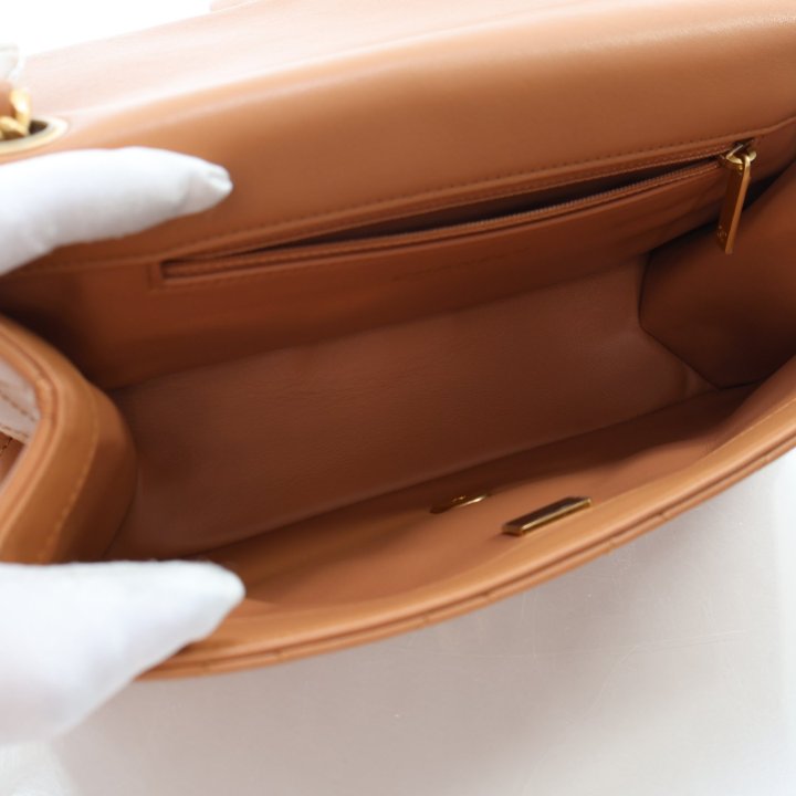 Chanel 23P Chaine Lettre Flap Brown Lambskin - Luxe Du Jour