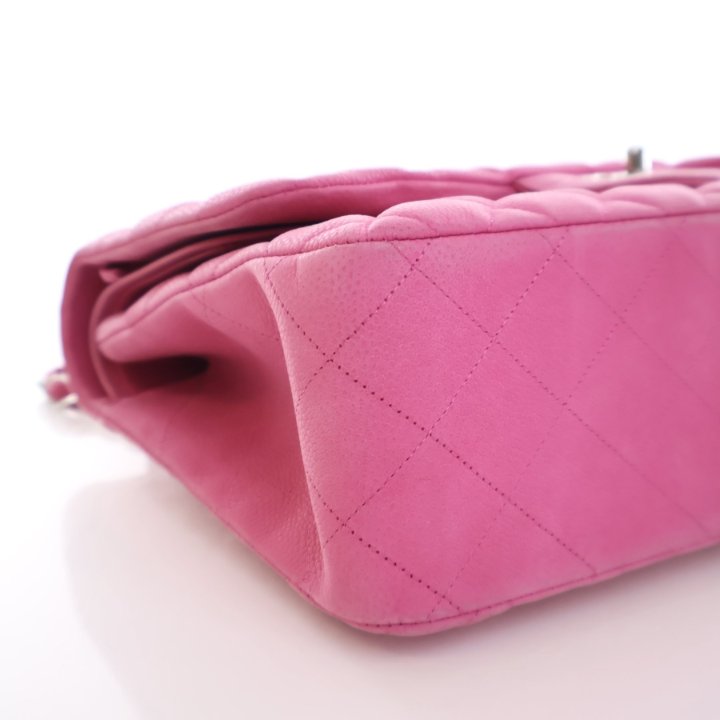 Chanel Classic Jumbo Flap Pink Caviar Silver Handbag Luxe Du Jour