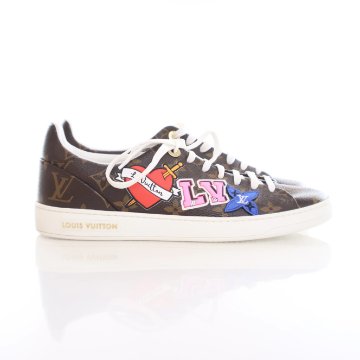 Louis Vuitton Patches Monogram Sneakers Sz 38.5 - Luxe Du Jour