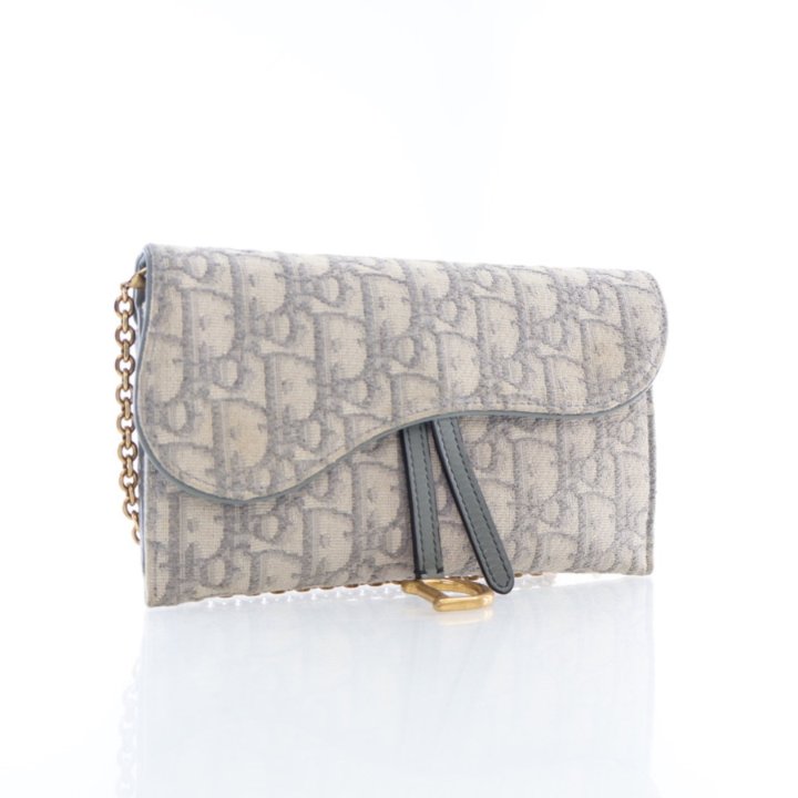 Dior Olique Jacquard Saddle Wallet on Chain (WOC) - Luxe Du Jour
