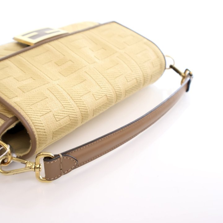 関税送料込★FENDI★BAGUETTE RAFFIAショルダーバッグ★ベージュ Baguette Mini Raffia Beige | Fendi